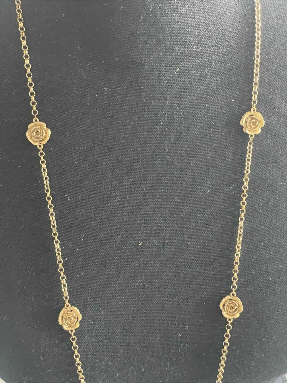 Vintage Hans Henrik Nygård Denmark Gold Vermeil Rose Necklace